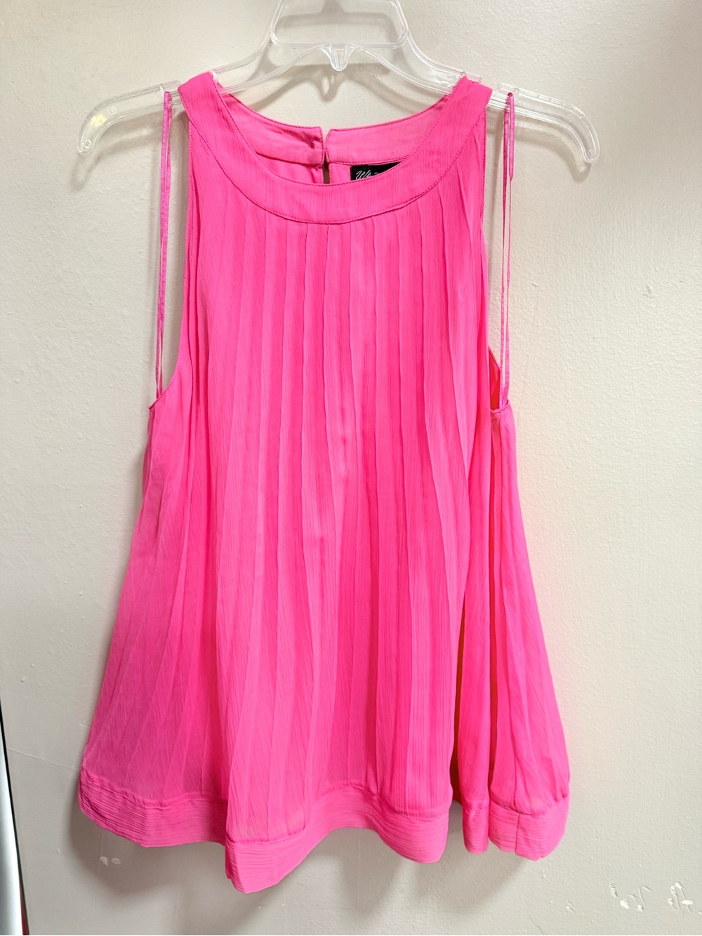 Whispers New York Size L Pink Flowy Sleeveless Tank Top NWT